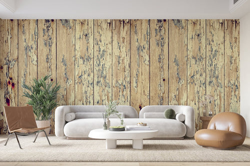 Beugelafwerking - Beige verouderde houten planken