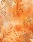 Papier Peint Floral - Aquarelle Orange Texturée