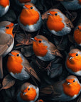 Papier Peint Oiseaux & Rapaces - Rouges-Gorges en Motif