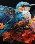 Birds & Raptors Wallpaper - Blue Bird and Flowers
