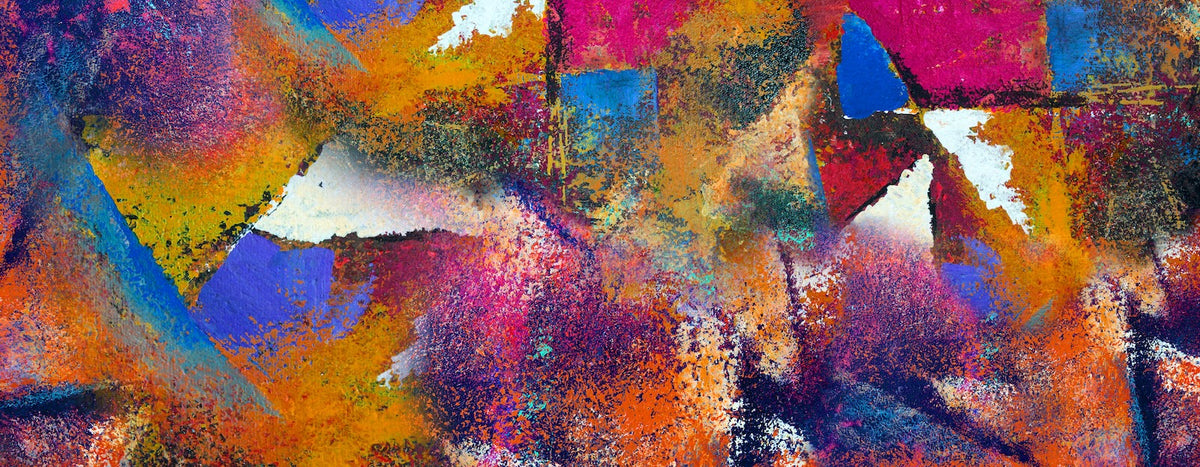 Papier Peint Abstrait - Formes Peintes Multicolores