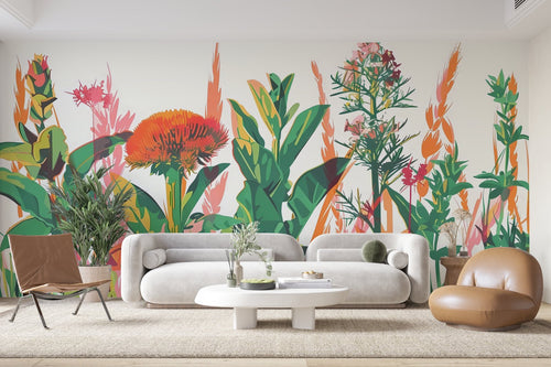 Floral Wallpaper - Illustrated Wildflowers