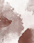 Papier Peint Abstrait - Encre Brune Nuageuse