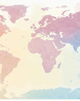 Papier Peint Carte du Monde - Aquarelle Pastel