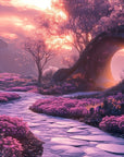 Papier Peint Illustration - Arche Fantastique Violette