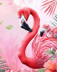 Papier Peint Animaux - Flamant Rose Illustration