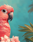 Papier Peint Oiseaux & Rapaces - Perroquet Rose Tropical