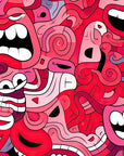 Papier Peint Pop Art - Monstres Sourires Colorés