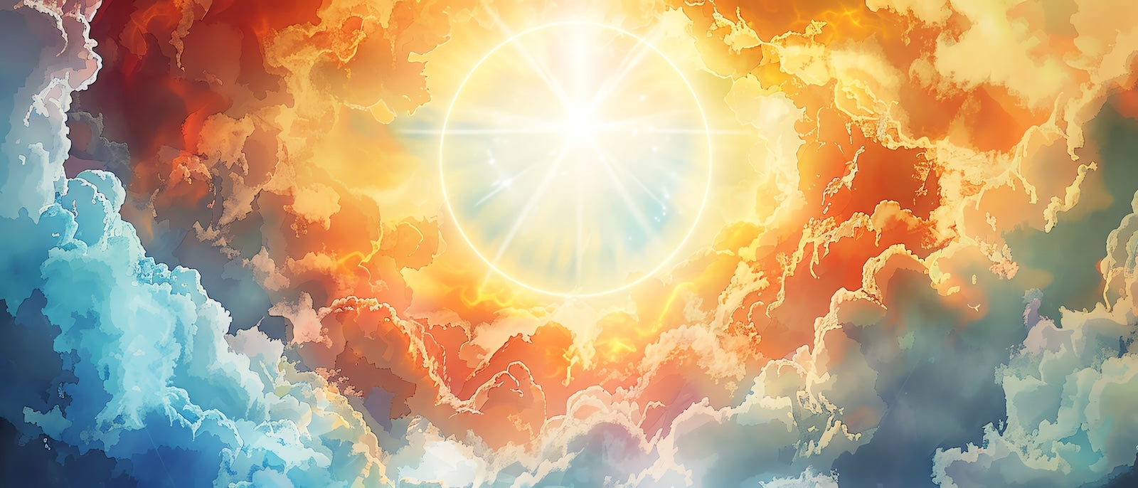 Papier Peint Ciels - Explosion Solaire Nuages