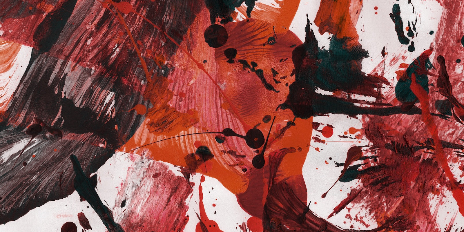 Papier Peint Abstrait - Éclaboussures Rouge et Brun