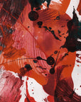 Papier Peint Abstrait - Éclaboussures Rouge et Brun
