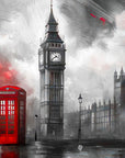 Papier Peint Paysage - Big Ben et Parliament Brumeux