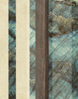 Papier Peint Bois - Planches Verticales Turquoise et Beige