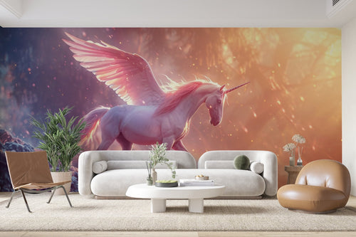 Papier Peint Licornes - Licorne Flamboyante