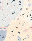 Papier peint Enfant – Masques de carnaval et confettis