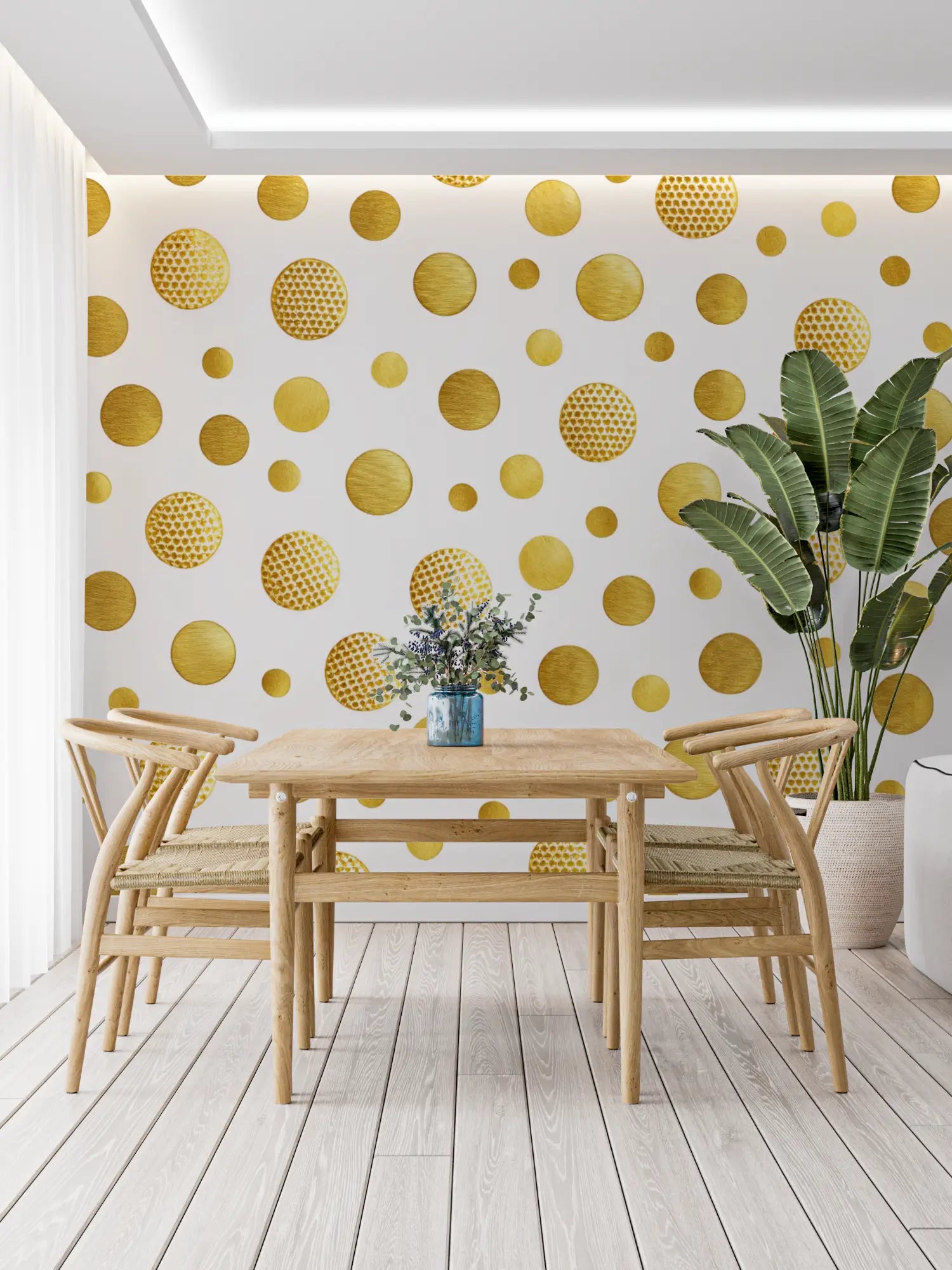 Geometric Wallpaper - Golden Scales