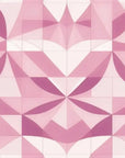 Papier Peint Abstrait - Motifs Géométriques Roses