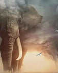 Animal Wallpaper - Wild Elephant under a Stormy Sky