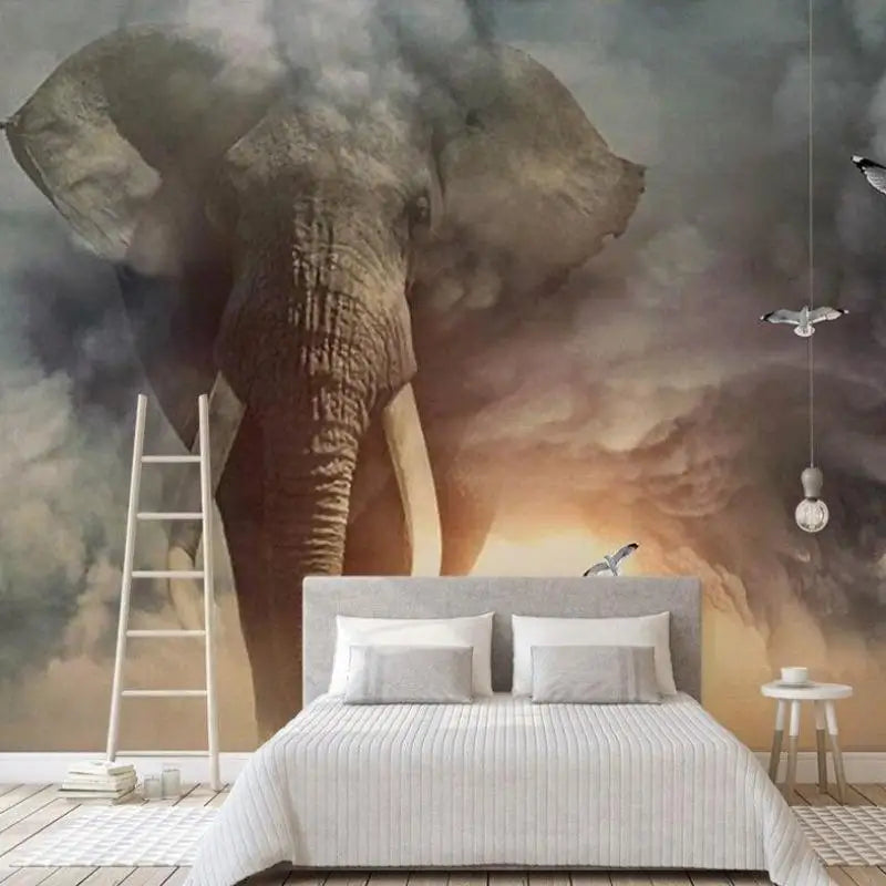 Animal Wallpaper - Wild Elephant under a Stormy Sky