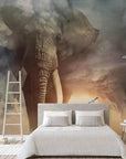 Animal Wallpaper - Wild Elephant under a Stormy Sky