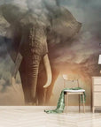 Animal Wallpaper - Wild Elephant under a Stormy Sky