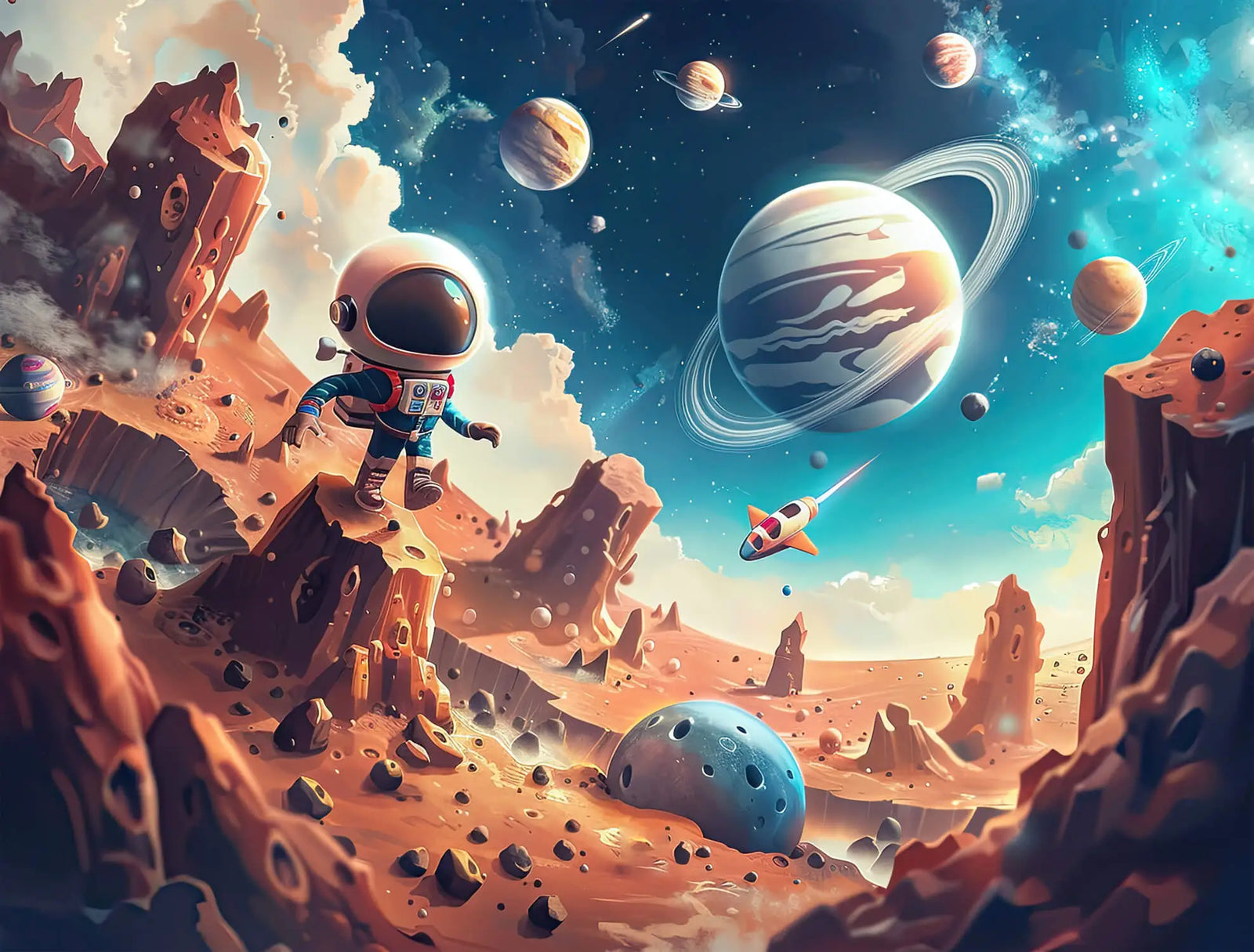 Children's Wallpaper - Fantasy Cosmic Exploration