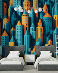 Papier Peint Géométrique - Skyline Abstraite