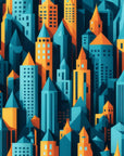 Papier Peint Géométrique - Skyline Abstraite