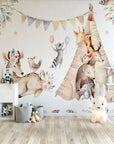 Papier Peint Enfant – Campement des Animaux