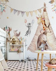 Papier Peint Enfant – Campement des Animaux