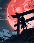 Papier Peint Japonais - Lune de Sang