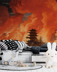 Japanese Wallpaper - Temple in Flames
