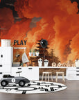 Japanese Wallpaper - Temple in Flames