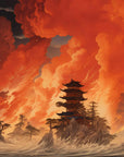 Japanese Wallpaper - Temple in Flames
