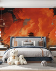 Japanese Wallpaper - Temple in Flames