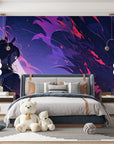 Papier Peint Fantastique - Ombre contre Dragon Violet