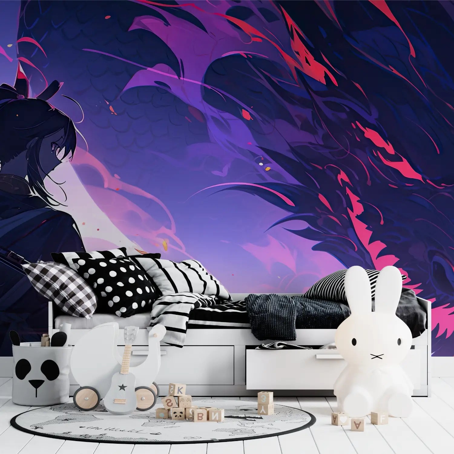 Fantasy Wallpaper - Shadow vs. Purple Dragon