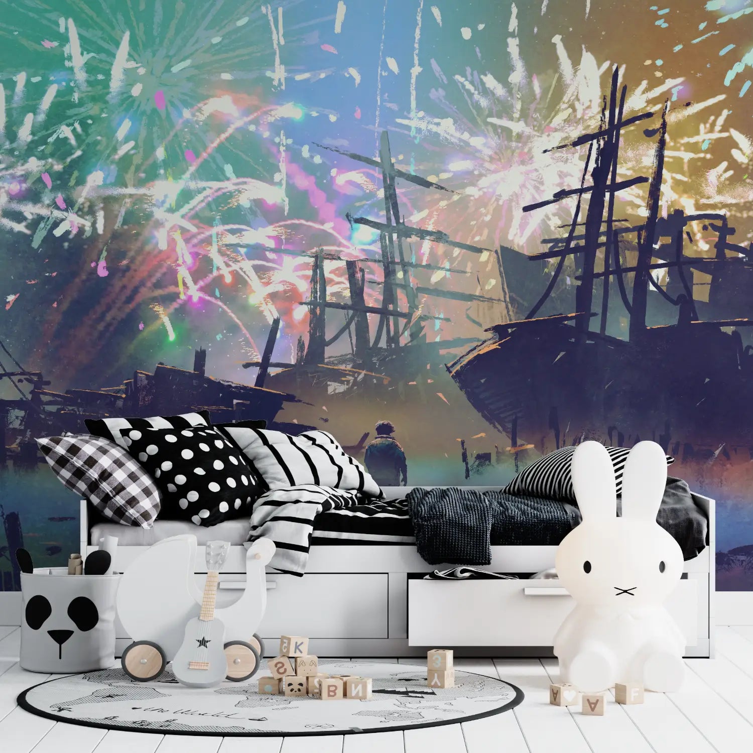 Landscape Wallpaper - Fireworks and Shipwrecks