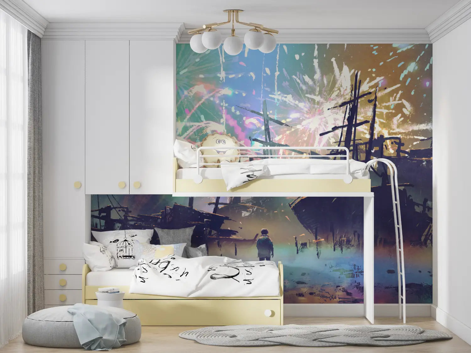 Landscape Wallpaper - Fireworks and Shipwrecks