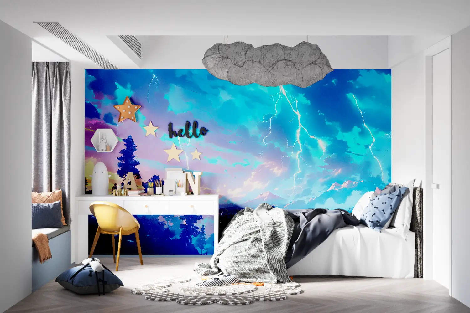 Landscape Wallpaper - Storm over the Mountains