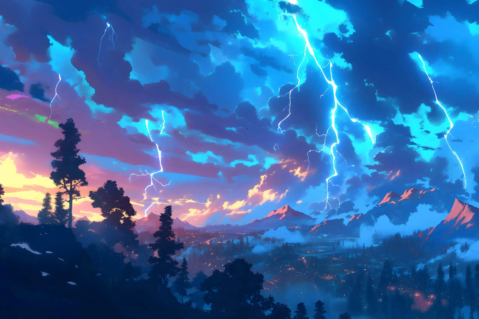 Landscape Wallpaper - Storm over the Mountains