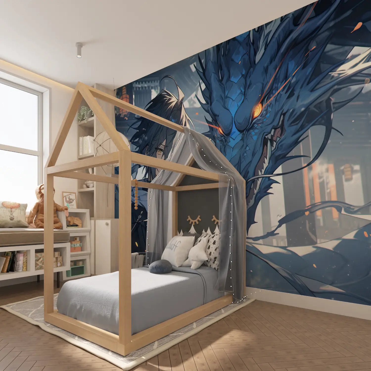 Japanese Wallpaper - Mystical Dragon