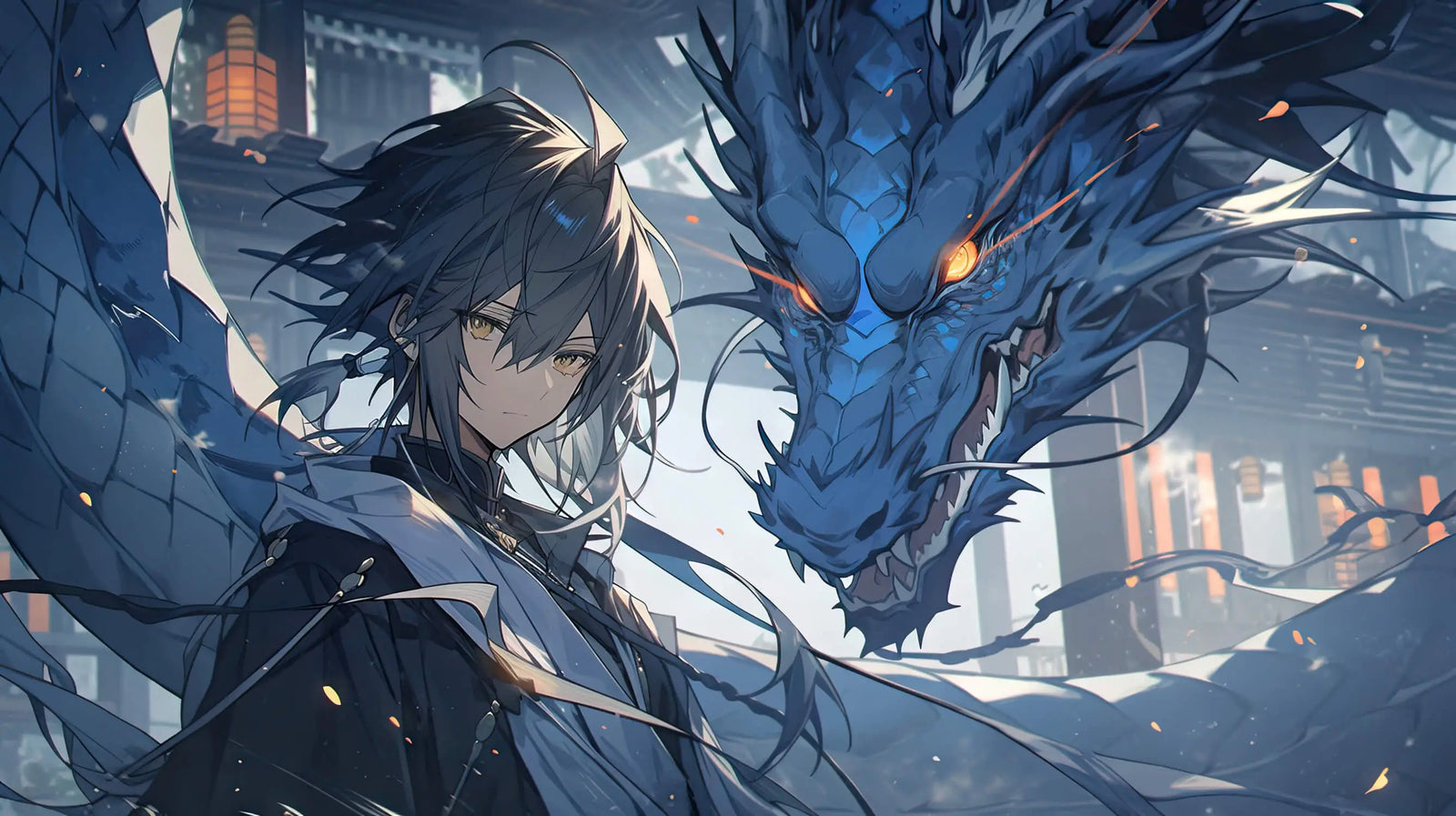 Japanese Wallpaper - Mystical Dragon