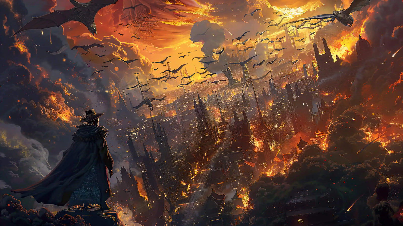 Landscape Wallpaper - City in Flames
