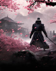 Japanese Wallpaper - Warrior under Sakura
