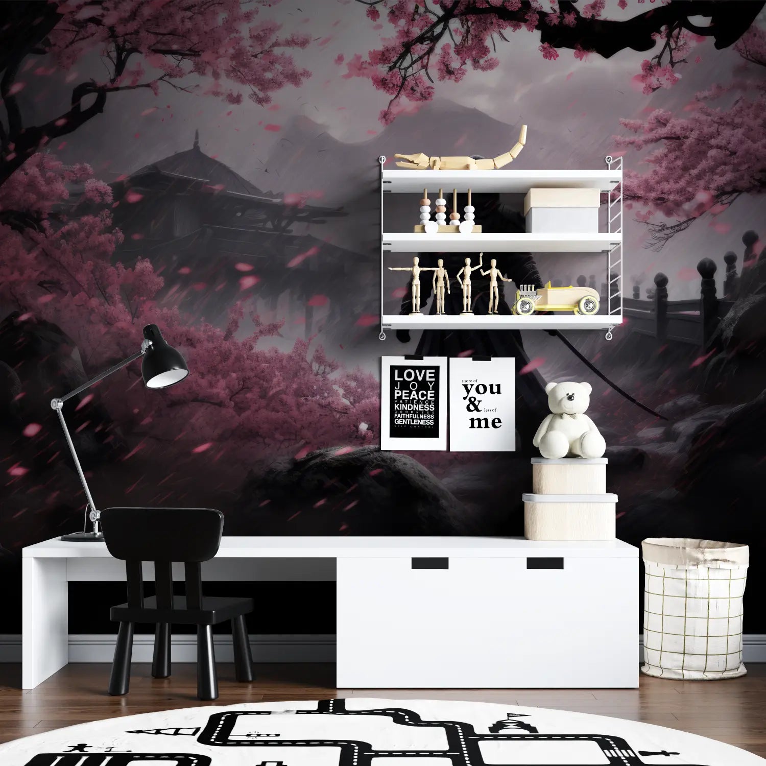 Japanese Wallpaper - Warrior under Sakura