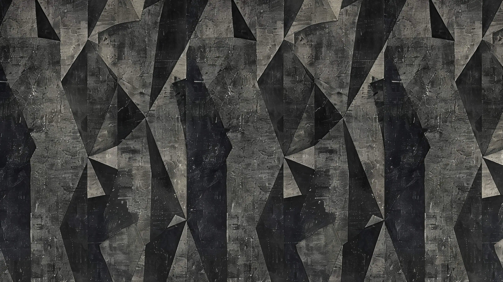 Papier Peint Géométrique - Triangles Sombres Texturés