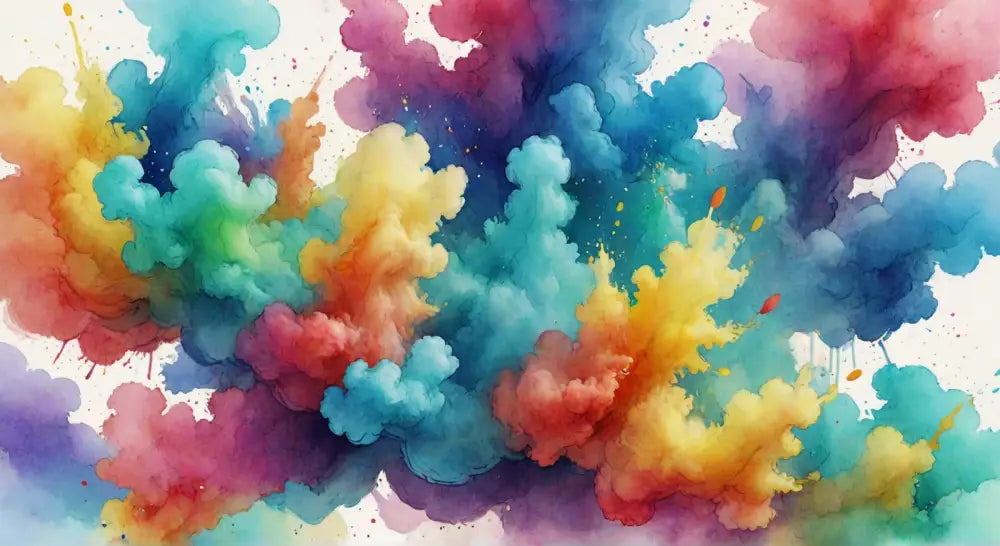 Papier Peint Aquarelle - Explosion De Couleurs