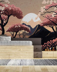 Japanese Wallpaper – Cherry Blossoms in the Moonlight