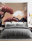 Japanese Wallpaper – Cherry Blossoms in the Moonlight